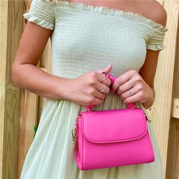 Sexy White Mini Top handle Crossbody Bag - Picture 6 of 7